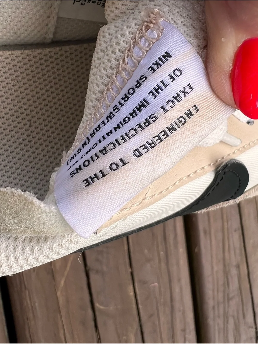 Women’s Nike Waffle Debut Sneakers - Black, Cream & Tan.